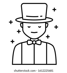 Magician avatar Profession Vector Icon design, Religious scholar concept