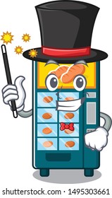 Magician bakery vending machine in the cartoon