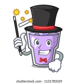 Magician berry smoothie mascot cartoon