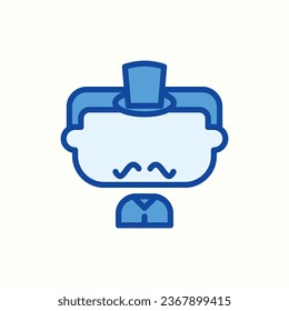 magician blue icon, isolated icon in light background, perfect for website, blog, logo, graphic design, social media, UI, mobile app
