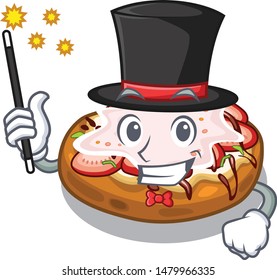 Magician bruschetta isolated with in the character