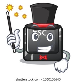 Magician button esc isolated in the character