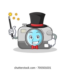 Magician camera caharacter cartoon design