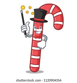 Magician candy canes mascot cartoon