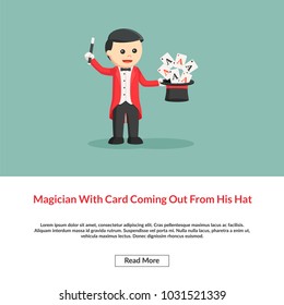 Magician With Card Coming Out From His Hat Information
