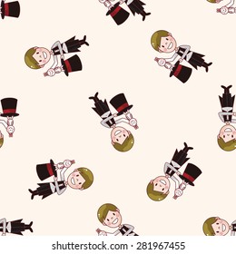 magician , cartoon seamless pattern background