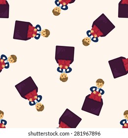 magician , cartoon seamless pattern background