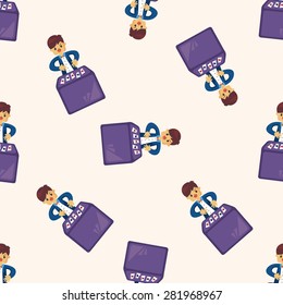magician , cartoon seamless pattern background