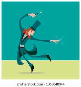 Magician casting a spell
