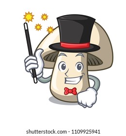 Magician champignon mushroom mascot cartoon