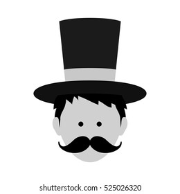 Magician circus cartoon icon vector illustration graphic design