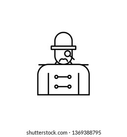 magician, circus tamer icon. Element of carnival and amusement icon. Thin line icon for website design and development, app development. Premium icon