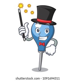 Magician clyster mascot cartoon style