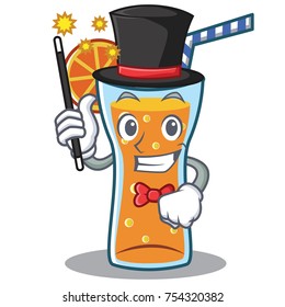 Magician cocktail character cartoon style vector illustration