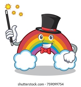 Magician colorful rainbow character cartoon