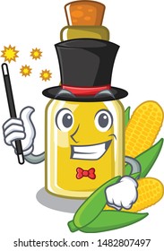 Magician corn oil in the character shape