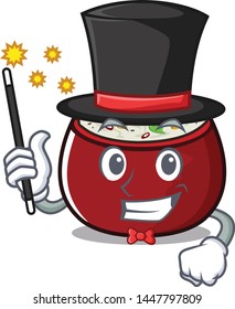 Magician curd rice placed on character plate