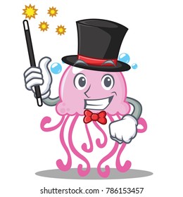 Magician cute jellyfish character cartoon