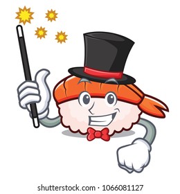 Magician ebi sushi mascot cartoon