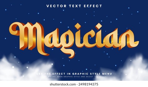 Plantilla de efecto de texto editable Magician