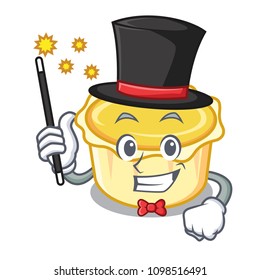 Magician egg tart mascot cartoon