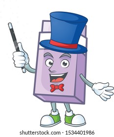Magician eraser cartoon isolated on white background.