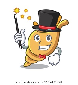 Magician exotic shell mascot cartoon