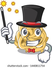 Magician fettuccine is put on cartoon board