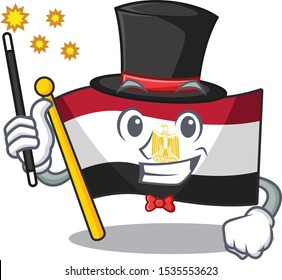 Magician flag egypt character isolated with cartoon