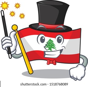 Magician flag lebanon with the character shape