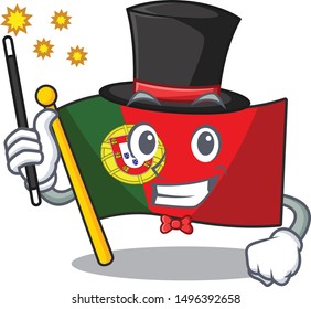 Magician flag portugal isolated in the character