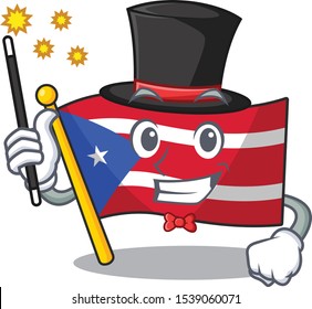 Magician flag puerto rico the mascot shape