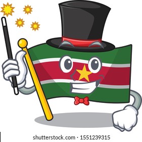 magician flag suriname mascot on a pole