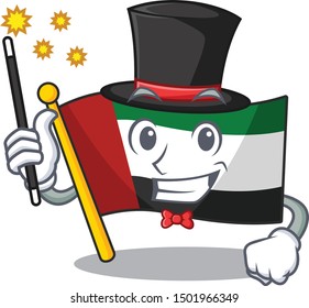 Magician flag united arab emirates in character