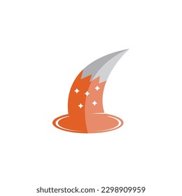 Magician Fox Logo Design Vector