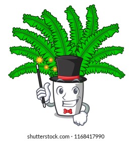 Magician fresh fern branch isolated on mascot