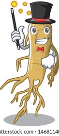 Magician ginseng in the a cartoon shape