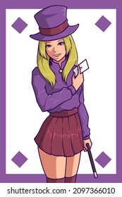Magician girl character art design
