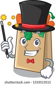 Magician grocery bag stored in cartoon drawer