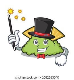 Magician guacamole mascot cartoon style