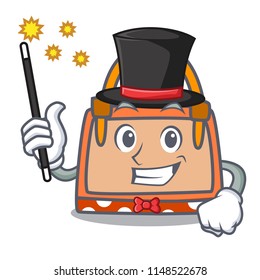 Magician hand bag mascot cartoon