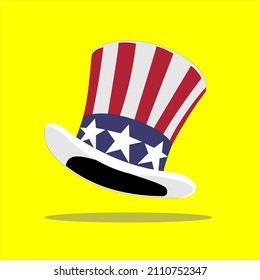 magician hat with american flag colors