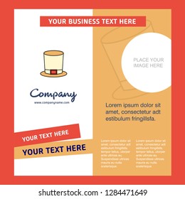 Magician hat  Company Brochure Template. Vector Busienss Template