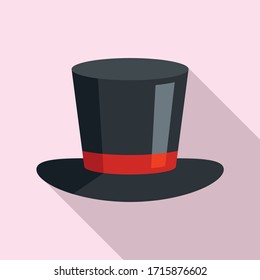 Magician hat icon. Flat illustration of magician hat vector icon for web design