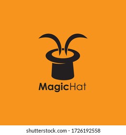 Magician hat icon logo design vector template