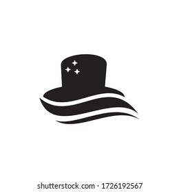 Magician hat icon logo design vector template