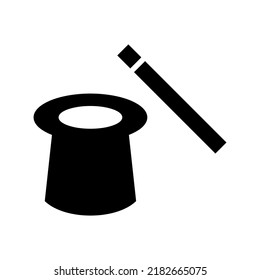 magician hat icon or logo isolated sign symbol vector illustration - high quality black style vector icons
