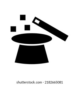 magician hat icon or logo isolated sign symbol vector illustration - high quality black style vector icons
