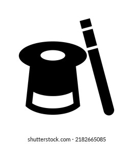 magician hat icon or logo isolated sign symbol vector illustration - high quality black style vector icons
