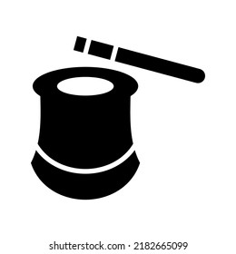 magician hat icon or logo isolated sign symbol vector illustration - high quality black style vector icons
